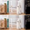 Picture of BABELIO 36" Extra Tall Dog Gate, 26-40" Wide Auto Close Baby Gate, Pressure Mounted Metal Pet, Easy Install No Drilling, No Tools Required, With Wall Protectors and Extension Kits, White