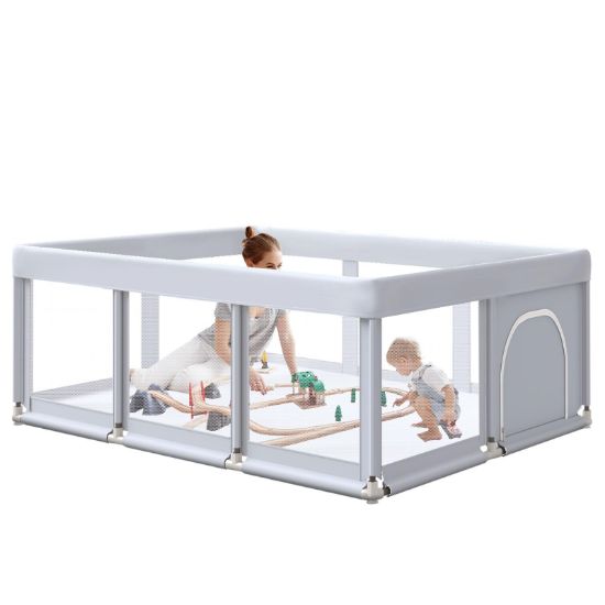 Picture of Hiaksedt Large Baby Playpen 74x50 Inch PlayPen for Babies and Toddlers, Play Yards for Indoor & Outdoor with Zipper Gates, Breathable Mesh