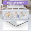Picture of Hiaksedt Large Baby Playpen 74x50 Inch PlayPen for Babies and Toddlers, Play Yards for Indoor & Outdoor with Zipper Gates, Breathable Mesh