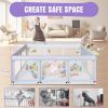 Picture of Hiaksedt Large Baby Playpen 74x50 Inch PlayPen for Babies and Toddlers, Play Yards for Indoor & Outdoor with Zipper Gates, Breathable Mesh
