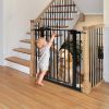 Picture of Babelio Baby Gate for Doorways and Stairs, 26-40" Auto Close Dog Gate, Easy-Install Pressure Mounted Satey Door, No Drilling Safety Gate for Child and Pets, Black