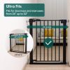 Picture of Babelio Baby Gate for Doorways and Stairs, 26-40" Auto Close Dog Gate, Easy-Install Pressure Mounted Satey Door, No Drilling Safety Gate for Child and Pets, Black