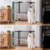 Picture of BABELIO 36" Tall Baby Gate, 26-40" Wide Auto Close Pet Gate, Pressure Mounted Metal Dog Gate, Easy-Install No Drilling, No Tools Required, with Wall Protectors and Extension Kits, Black