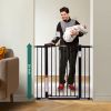 Picture of BABELIO 36" Tall Baby Gate, 26-40" Wide Auto Close Pet Gate, Pressure Mounted Metal Dog Gate, Easy-Install No Drilling, No Tools Required, with Wall Protectors and Extension Kits, Black