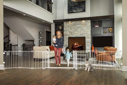 Picture of Regalo 192-Inch Double Door Super Wide Adjustable Baby Gate and Play Yard, 4-In-1, Bonus Kit