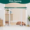 Picture of BABELIO 36" Tall Baby Gate, 29-48" Auto Close Pressure Mounted Dog Gate for Stairs, Doorways & Hallway, Protector Basics Easy Walk Thru Pet Gate, Metal Child Gate with 2*Y Spindle Rods, White