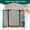 Picture of BABELIO 36" Tall Baby Gate, 29-48" Auto-Close & Pressure Mounted, Black Steel Dog Gate for Stairs & Doorways