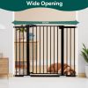 Picture of BABELIO 36" Tall Baby Gate, 29-48" Auto-Close & Pressure Mounted, Black Steel Dog Gate for Stairs & Doorways