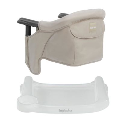 Picture of Inglesina Fast Table Chair - Cream + Fast Dining Tray - Portable High Chair for Baby & Toddlers, Infant 6-36 Months - Fits Tables 0.8'' to 3.5'' - Collapsible and Compact Design - Carry Bag Included