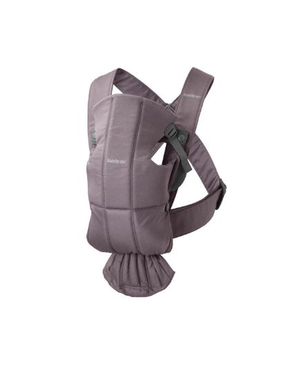 Picture of BabyBjörn Baby Carrier Mini, Dark Purple, Woven | Infant Carrier (7-25 lbs), Ergonomic, Easy-to-Use