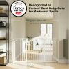 Picture of Cumbor 29.7-57" Extra Wide Baby Gate for Stairs, Mom's Choice Awards Winner-Dog Gate for Doorways, Pressure Mounted Walk Through Safety Child Gate for Kids Toddler, Tall Pet Puppy Fence Gate, White