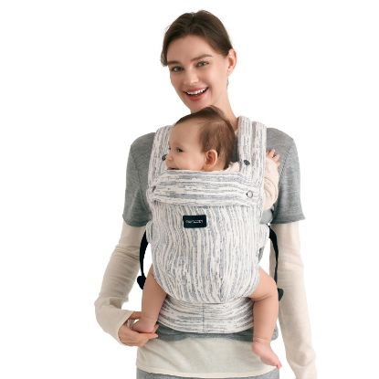 Picture of Momcozy Herihuge Baby Carrier - Crafted with Charming Jacquard Weaving, Durable, Stylish and Elegant, All-Day Comfort for Moms, Time Heritage Beige