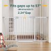 Picture of Cumbor 29.7-57" Extra Wide Baby Gate for Stairs, Mom's Choice Awards Winner-Dog Gate for Doorways, Pressure Mounted Walk Through Safety Child Gate for Kids Toddler, Tall Pet Puppy Fence Gate, Silver