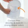 Picture of Diaper Genie Platinum Pail Gift Set, Lily White, Made of Durable Stainless Steel and Includes 2 Easy Roll Refills with 18 Bags and 30 Bags