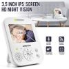 Picture of Video Baby Monitor with Camera, HD Night Vision,Two-Way Talk, Wall Mounted, Remote Pan Tilt Camera and 3.5" HD IPS Display, 2nd Camera Available.