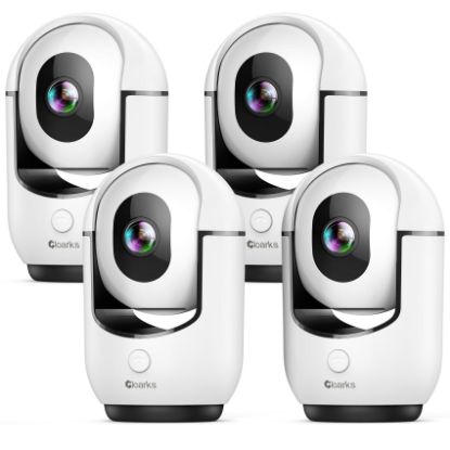 Picture of 2K Indoor Camera, 5/2.4 GHz WiFi Pan/Tilt Security Camera with AI Motion Detection, One-Click, Wired Baby/Pet Camera with 2-Way Audio, 24/7, Siren Alarm, TF/Cloud Storage - 4 Pack