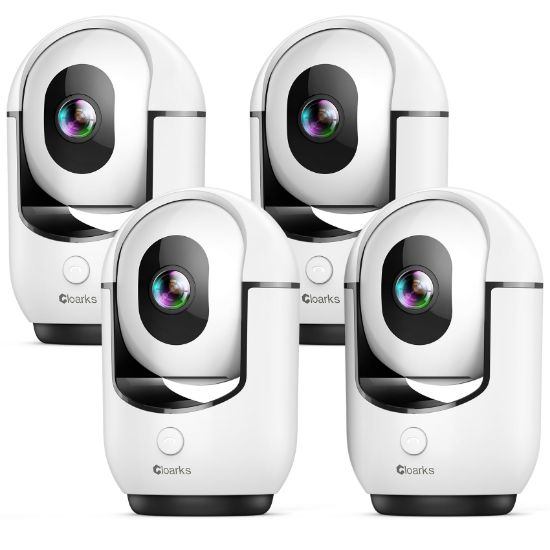Picture of 2K Indoor Camera, 5/2.4 GHz WiFi Pan/Tilt Security Camera with AI Motion Detection, One-Click, Wired Baby/Pet Camera with 2-Way Audio, 24/7, Siren Alarm, TF/Cloud Storage - 4 Pack