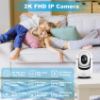 Picture of 2K Indoor Camera, 5/2.4 GHz WiFi Pan/Tilt Security Camera with AI Motion Detection, One-Click, Wired Baby/Pet Camera with 2-Way Audio, 24/7, Siren Alarm, TF/Cloud Storage - 4 Pack