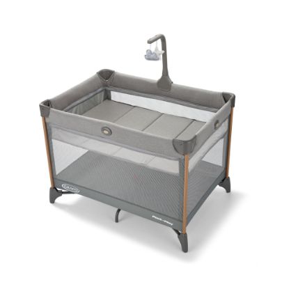 Picture of Graco On The Go Zip DLX Pack ‘n Play Playard, Folding Playpen with Bassinet, Portable Crib, Parker