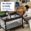 Picture of Graco On The Go Zip DLX Pack ‘n Play Playard, Folding Playpen with Bassinet, Portable Crib, Parker