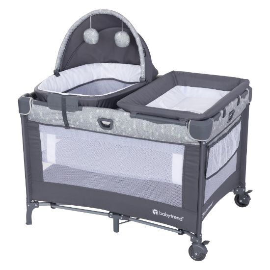 Picture of Baby Trend Nursery Den Playard with Snooze Pod and Flip Over Changer, Diamond Sage