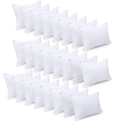 Picture of Utopia Bedding Toddler Pillow (White, 24 Pack), 14x19 Small Kids Pillow for Sleeping, Soft and Breathable Cotton Blend Shell, Ideal for Toddler Bed and Travel (Intended for Age 2 and up)