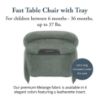Picture of Inglesina Fast Table Chair - Pine Green Melange + Fast Dining Tray - Portable Baby High Chair - for Babies & Toddlers up to 37 lbs - Fits Tables 0.8'' to 3.5'' Thick - Compact - Travel Bag Included