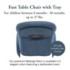 Picture of Inglesina Fast Table Chair - Slate Blue Melange + Fast Dining Tray - Portable Baby High Chair - for Babies & Toddlers up to 37 lbs - Fits Tables 0.8'' to 3.5'' Thick - Compact - Travel Bag Included