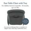 Picture of Inglesina Fast Table Chair - Charcoal Gray Melange + Fast Dining Tray - Portable Baby High Chair - for Babies & Toddlers up to 37 lbs - Fits Tables 0.8'' to 3.5'' Thick - Compact - Travel Bag Included