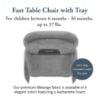 Picture of Inglesina Fast Table Chair - Stone Gray Melange + Fast Dining Tray - Portable High Chair for Baby Toddlers Infant, 6-36 Months - Fits Tables 0.8'' to 3.5'' - Collapsible Design - Carry Bag Included