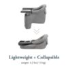 Picture of Inglesina Fast Table Chair - Stone Gray Melange + Fast Dining Tray - Portable High Chair for Baby Toddlers Infant, 6-36 Months - Fits Tables 0.8'' to 3.5'' - Collapsible Design - Carry Bag Included