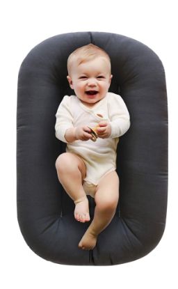 Picture of Snuggle Me Organic Bare | Baby Lounger & Infant Floor Seat | Newborn Essentials | Organic Cotton, Fiberfill | Sparrow