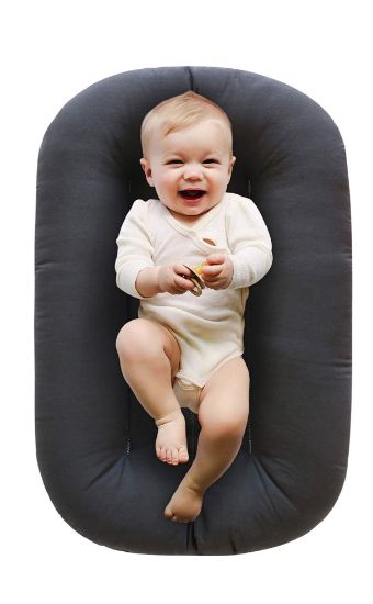 Picture of Snuggle Me Organic Bare | Baby Lounger & Infant Floor Seat | Newborn Essentials | Organic Cotton, Fiberfill | Sparrow