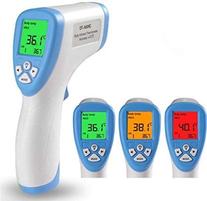 Picture of Forehead Thermometer, Non-Contact Digital Infrared Thermometer with Fever Health Alert LCD Display for Baby and Adults EG004