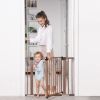 Picture of Mom's Choice Award Winner-BABELIO 26-40 Inch Metal Baby Gate with Wood Pattern, Easy Install Pressure Mounted Dog Gate, Ideal for Stairs and Doorways, with Wall Protectors and Extension Kits