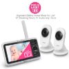 Picture of VTech [Upgraded] VM350-2 Baby Monitor, 5" Screen,2 Cameras,1000ft Range, Night Vision, 2-Way Audio, Lullabies, Secure Transmission No WiFi