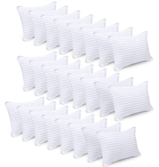 Picture of Utopia Bedding Youth Pillow (White, 24 Pack), 16x22 Kids Pillow for Sleeping, Soft and Breathable Cotton Blend Shell, Ideal for Toddler Bed and Travel (Intended for Age 5 and up)