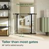 Picture of Cumbor 36" Extra Tall Baby Gate for Dogs and Kids with Wide 2-Way Door, 29.7-40.6" Width, and Auto Close Personal Safety for Babies and Pets, Fits Doorways, Stairs, and Entryways