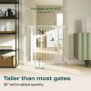 Picture of Cumbor 36" Extra Tall Baby Gate for Dogs and Kids with Wide 2-Way Door, 29.7-40.6" Width, and Auto Close Personal Safety for Babies and Pets, Fits Doorways, Stairs, and Entryways