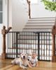 Picture of Cumbor 29.7-54.2" Wide Baby Gate for Stairs, Mom's Choice Awards Winner-Self Closing Dog Gate Indoor for Doorways, No Drilling Pressure Mounted Pet Gates for Kids, Easy Walk Through Safety Gate, Black