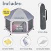 Picture of POP 'N GO PLAYPEN - Indoor & Outdoor Baby Playpen for Babies and Toddlers - Baby Beach Tent, Foldable, Portable W/Canopy, Travel Bag, & Mosquito Net - Pop Up Pack and Play Tent (Soft Pink)