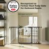 Picture of Cumbor 29.7-57" Extra Wide Baby Gate for Stairs, Mom's Choice Awards Winner-Dog Gate for Doorways, Pressure Mounted Walk Through Safety Child Gate for Kids Toddler, Tall Pet Puppy Fence Gate, Black