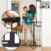 Picture of Cumbor 36" Extra Tall Baby Gate for Dogs and Kids with Wide 2-Way Door, 29.7"- 46" Width, and Auto Close Personal Safety for Babies and Pets, Fits Doorways, Stairs, and Entryways, Black