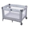 Picture of Baby Trend Nursery Den Playard with with Rocking Cradle, Snooze Pod, Flip Over Changer, Daisy Pink