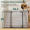 Picture of Cumbor 36" Extra Tall Baby Gate for Stairs, 29.7-54.2" Extra Wide Dog Gate for Doorways Hallways, Pressure Mounted Child Gate for Wide Opening, Auto Close Personal Safety for Babies and Pets, Black