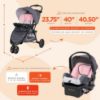 Picture of Baby Trend EZ Ride Travel System with EZ-Lift™ Infant Car Seat, Dash Pink