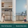 Picture of Cumbor 36" Extra Tall Baby Gate for Stairs, 29.7-48" Wide Dog Gates for Doorways, Auto Close Safety Gate for Babies and Pets, Easy Install, Pressure Mounted, Fits Doorways, Stairs, Entryways, Black