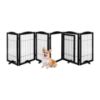 Picture of Pet Gate - 6-Panel Indoor Folding Dog Fence for Stairs or Doorways - 133x32-Inch Freestanding Play Pen with Support Feet by PETMAKER (Black)