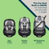 Picture of Safety 1st Grow and Go All-in-One Slim Convertible Car Seat, Rear Facing, 5-40 lbs, Forward Facing (30-65 lbs), High Back Booster Seat 40-100 pounds, Harvest Moon