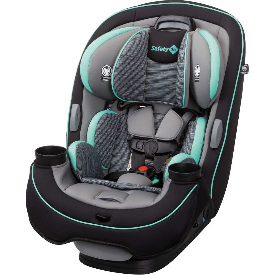 Picture of Safety 1st Grow and Go All-in-One Slim Convertible Car Seat, Rear Facing, 5-40 lbs, Forward Facing (30-65 lbs), High Back Booster Seat 40-100 pounds, Aqua Pop